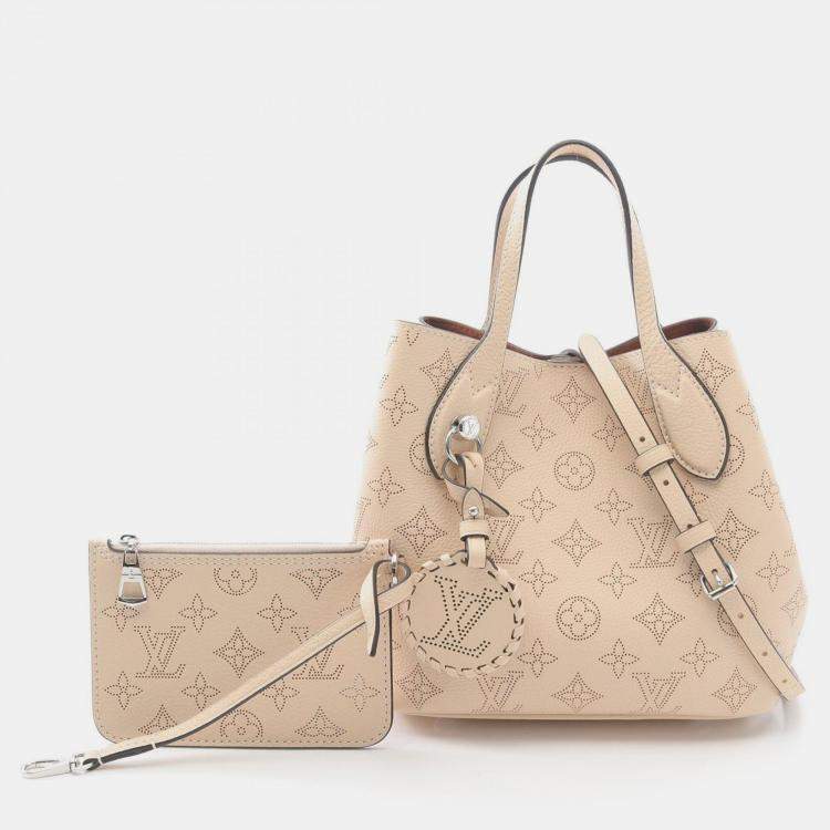 Pre Owned Louis Vuitton Blossom PM Beige Mahina Leather Shoulder Bag