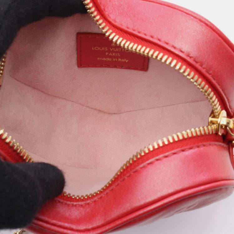 مملوكة مسبقًا Louis Vuitton Loop Red Monogram Empreinte Leather Shoulder Bag