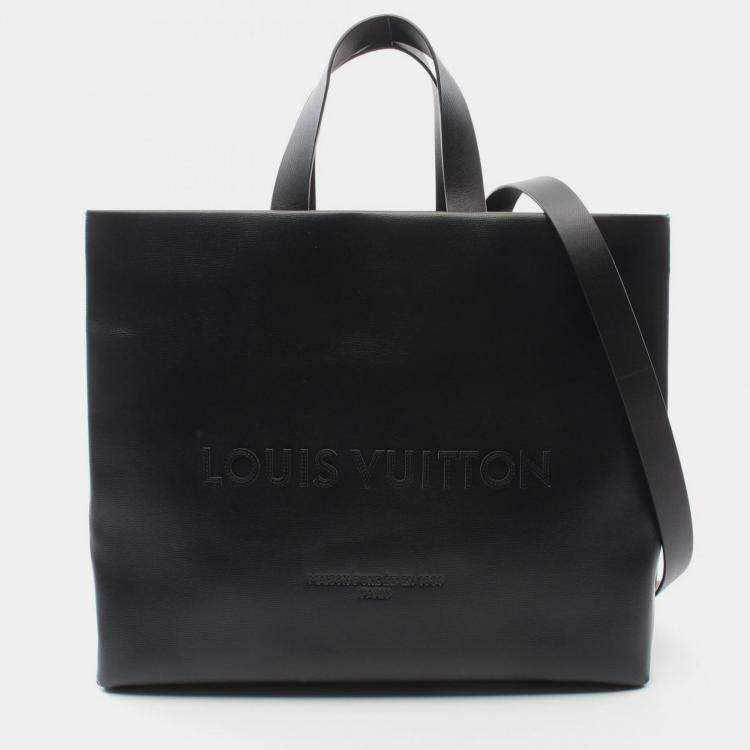 مملوكة مسبقًا Louis Vuitton Shopper MM Black Leather Tote Bag