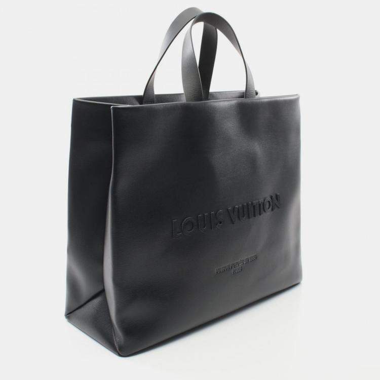 مملوكة مسبقًا Louis Vuitton Shopper MM Black Leather Tote Bag