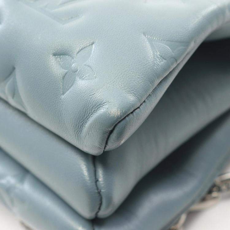 Pre Owned Louis Vuitton Coussin PM Blue Empreinte Leather Monogram Shoulder Bag