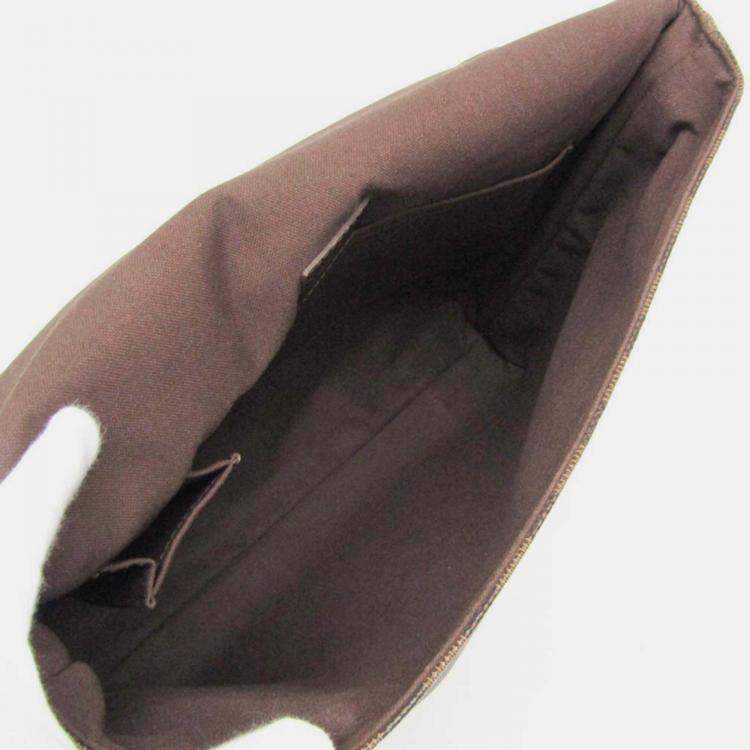 Pre Owned Louis Vuitton Brown Damier Brooklyn MM Shoulder Bag 