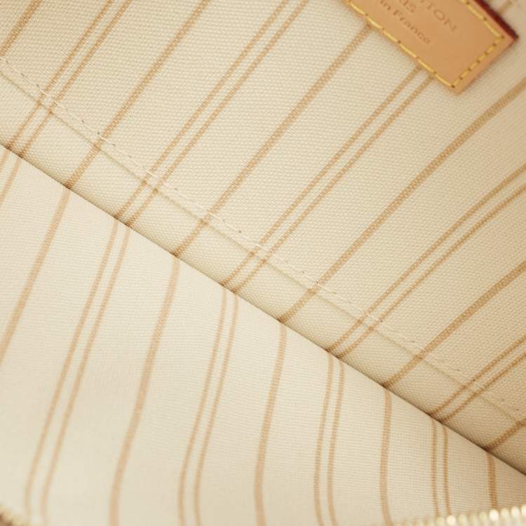 Pre Owned Louis Vuitton Damier Azur Canvas Neverfull Pouch