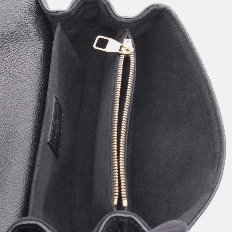 Pre Owned Louis Vuitton Metis East West Pochette Handbag In Monogram Empreinte Leather Black
