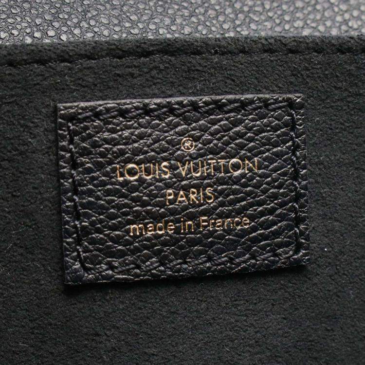 Pre Owned Louis Vuitton Metis East West Pochette Handbag In Monogram Empreinte Leather Black