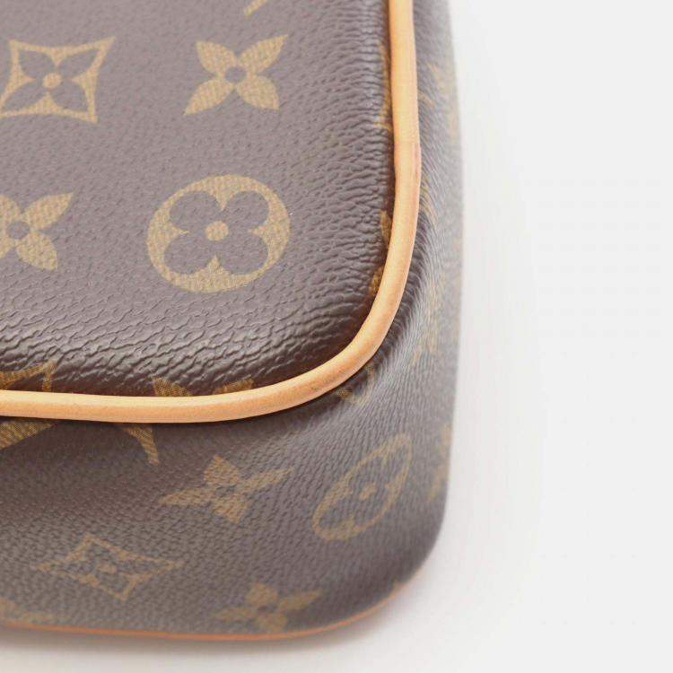 Pre Owned Louis Vuitton Sac Cool Shoulder Bag Coated Canvas And Leather Monogram Brown