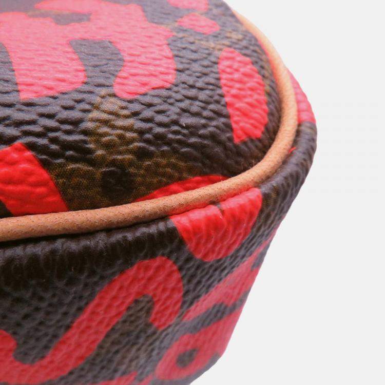 Pre Owned Louis Vuitton Speedy Orange/Brown Monogram Graffiti Size 30