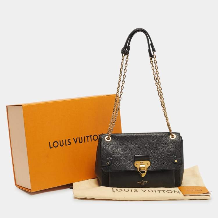 Pre Owned Louis Vuitton Black Monogram Empreinte Leather Vavin PM Bag