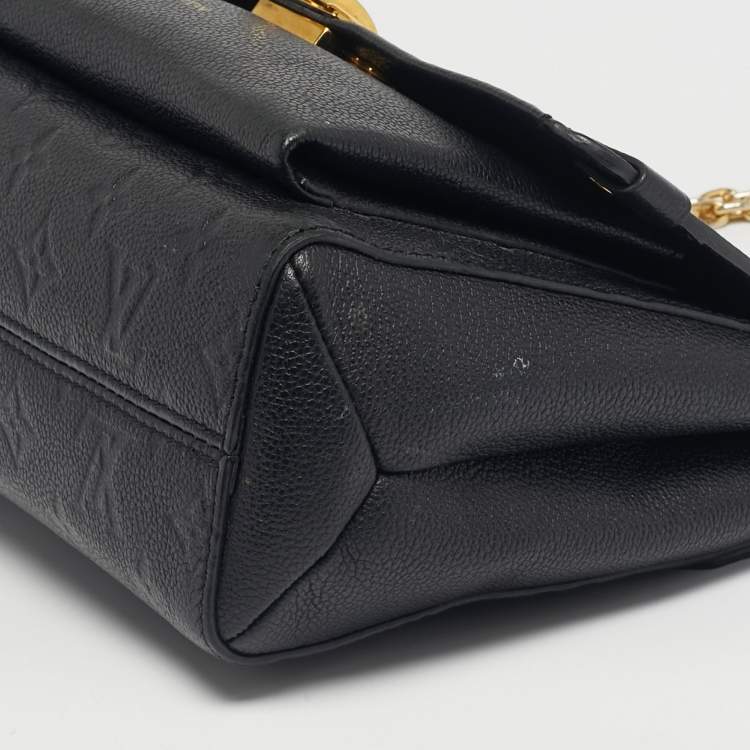 Pre Owned Louis Vuitton Black Monogram Empreinte Leather Vavin PM Bag