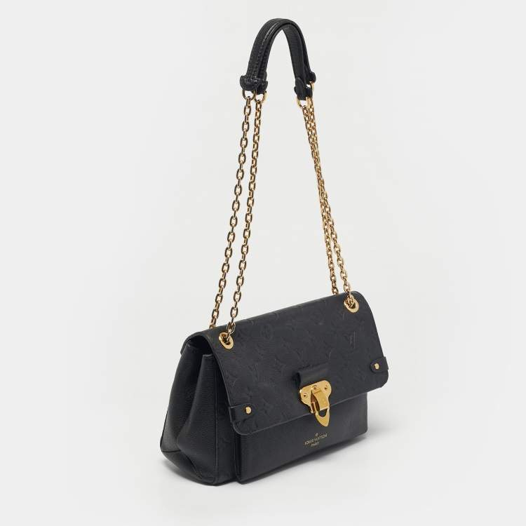 Pre Owned Louis Vuitton Black Monogram Empreinte Leather Vavin PM Bag