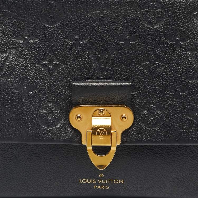 Pre Owned Louis Vuitton Black Monogram Empreinte Leather Vavin PM Bag