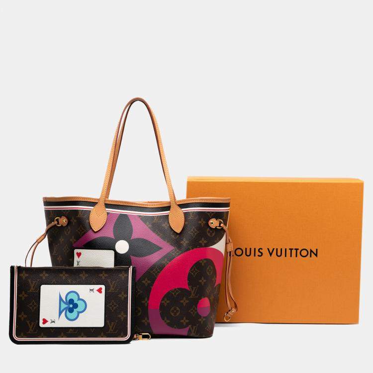 Pre Owned Louis Vuitton Brown Monogram Game On Neverfull MM