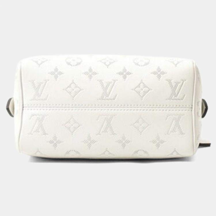 Pre Owned Louis Vuitton Speedy Bandouliere 20 Handbag Shoulder Bag White