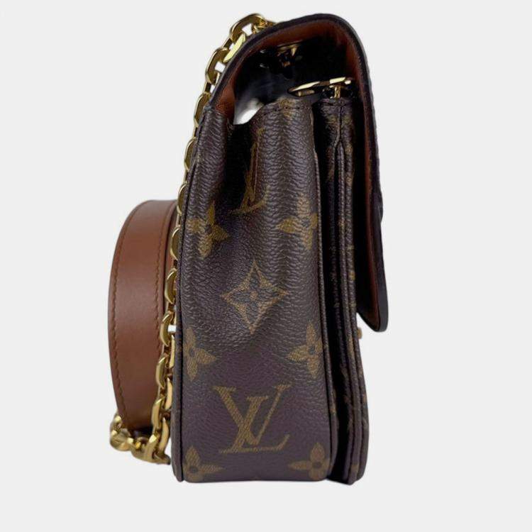 Pre Owned Louis Vuitton Monogram Marceau Shoulder Bag In Canvas Brown And Gold