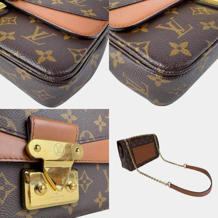 Pre Owned Louis Vuitton Monogram Marceau Shoulder Bag In Canvas Brown And Gold