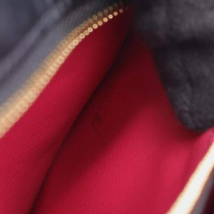 Pre Owned Louis Vuitton LV Pont9 Black Leather Shoulder Bag 