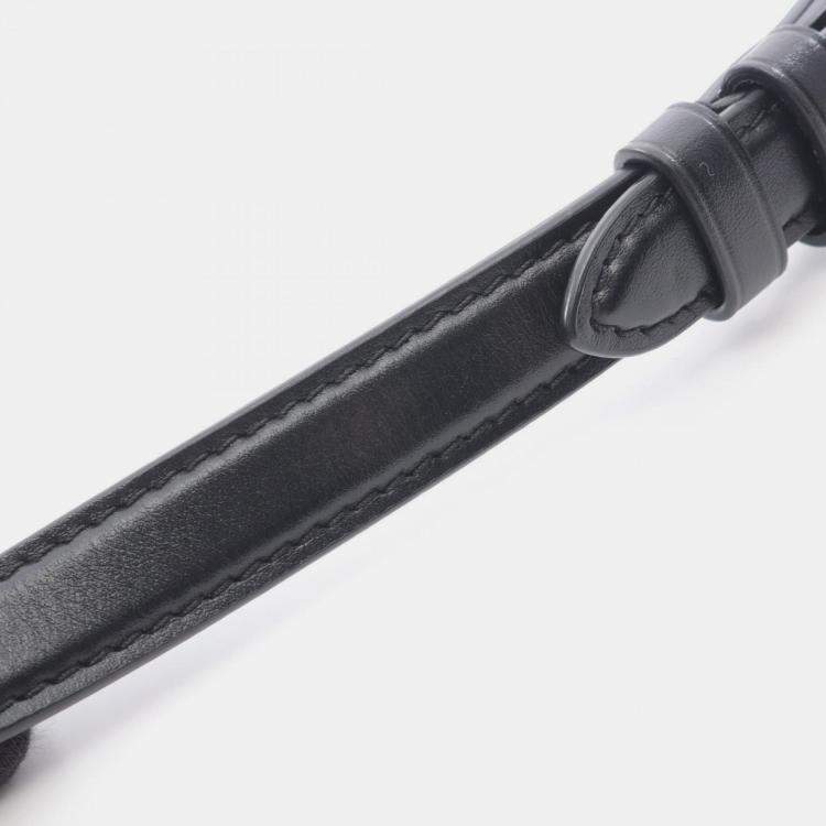 Pre Owned Louis Vuitton LV Pont9 Black Leather Shoulder Bag 