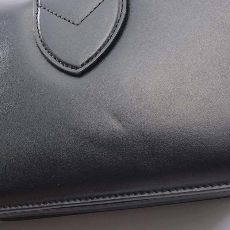 Pre Owned Louis Vuitton LV Pont9 Black Leather Shoulder Bag 