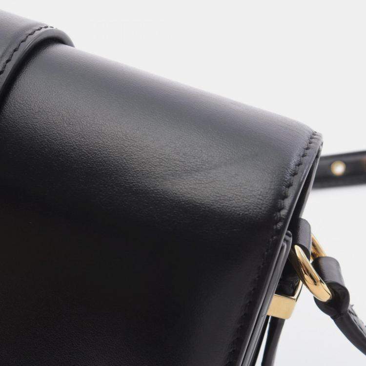 Pre Owned Louis Vuitton LV Pont9 Black Leather Shoulder Bag 