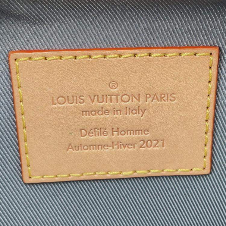 Pre Owned Louis Vuitton Grey/Silver Monogram Mirror Handle Soft Trunk