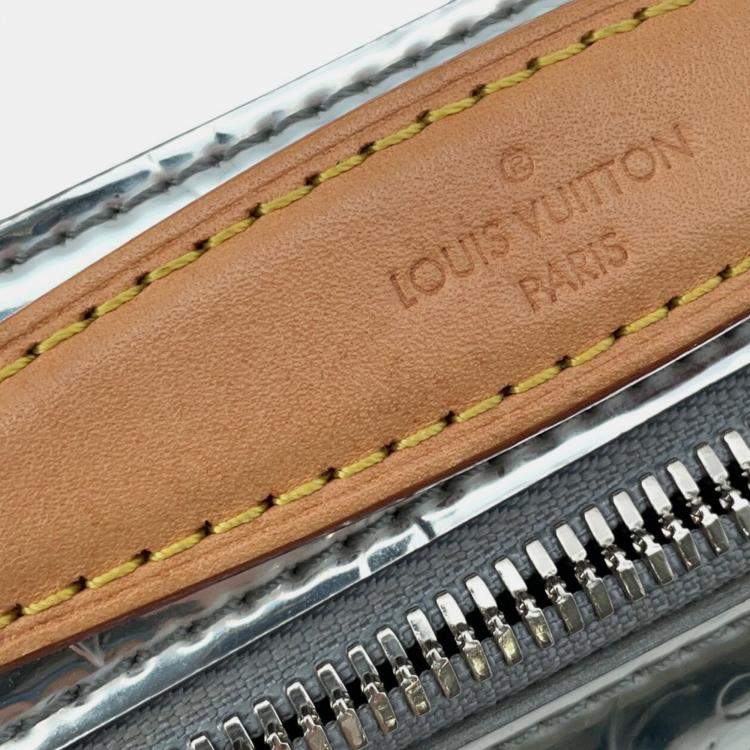 Pre Owned Louis Vuitton Grey/Silver Monogram Mirror Handle Soft Trunk