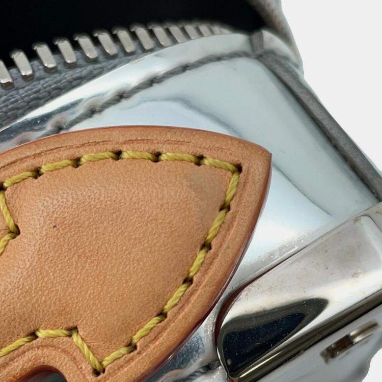 Pre Owned Louis Vuitton Grey/Silver Monogram Mirror Handle Soft Trunk