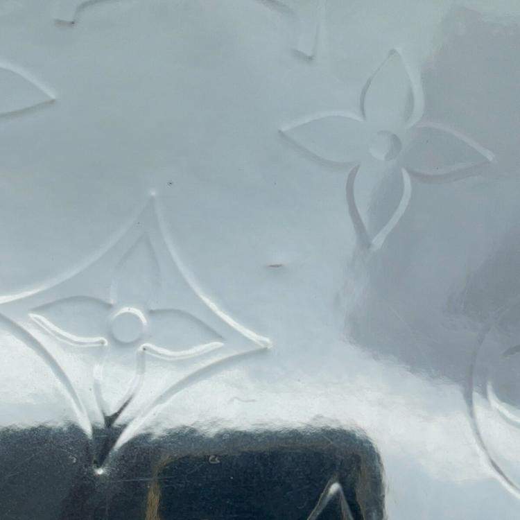 Pre Owned Louis Vuitton Grey/Silver Monogram Mirror Handle Soft Trunk