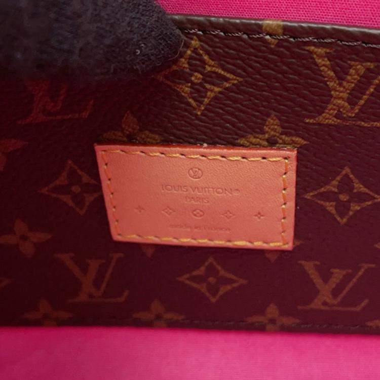 Pre Owned Louis Vuitton Pink Monogram Vernis Remix Reed PM Handbag