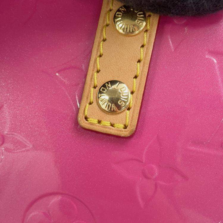 Pre Owned Louis Vuitton Pink Monogram Vernis Remix Reed PM Handbag