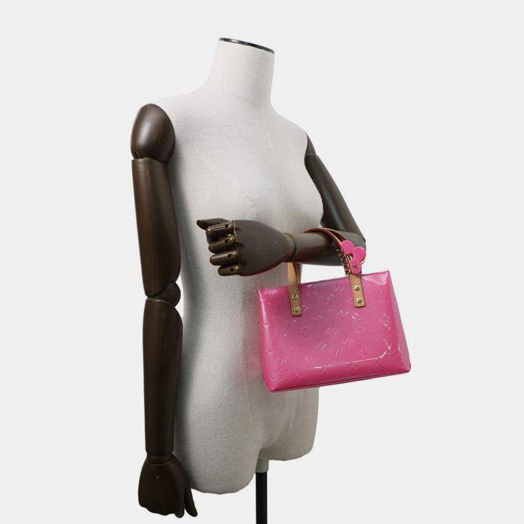 Pre Owned Louis Vuitton Pink Monogram Vernis Remix Reed PM Handbag