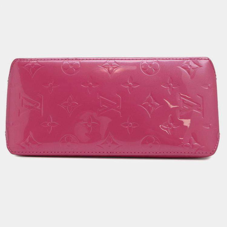Pre Owned Louis Vuitton Pink Monogram Vernis Remix Reed PM Handbag
