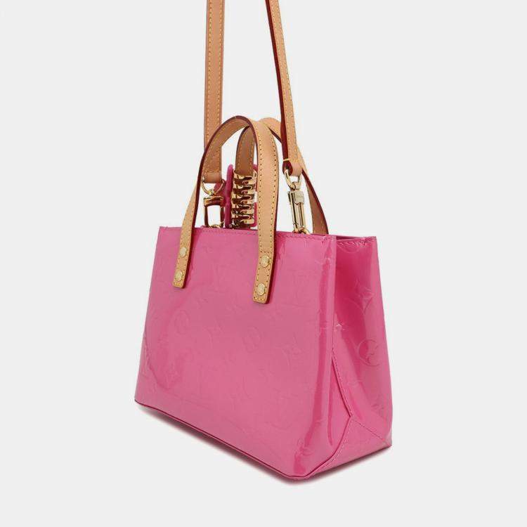 Pre Owned Louis Vuitton Pink Monogram Vernis Remix Reed PM Handbag