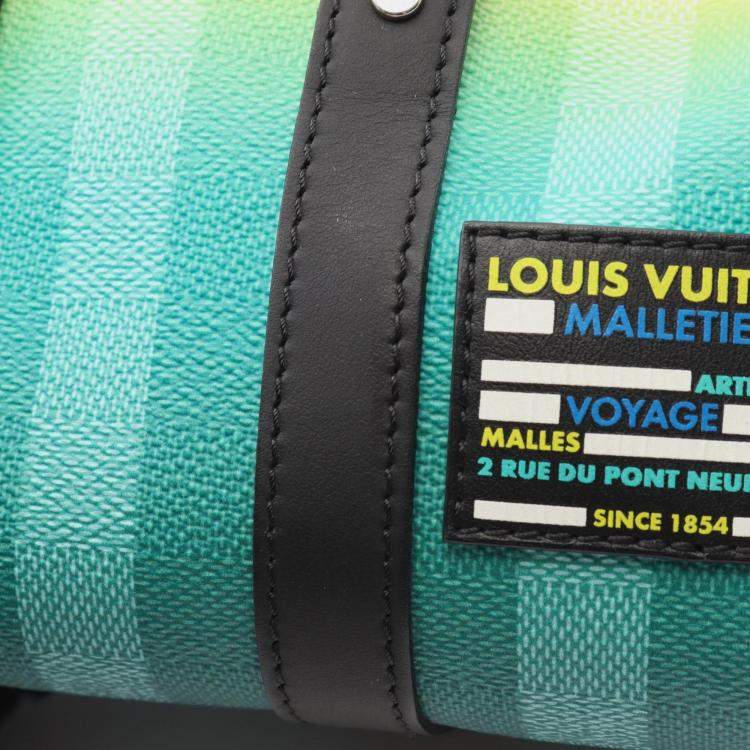 Pre Owned Louis Vuitton Keepall Xs Damier Stripes Multicolor Coated Canvas And Leather Handbag 