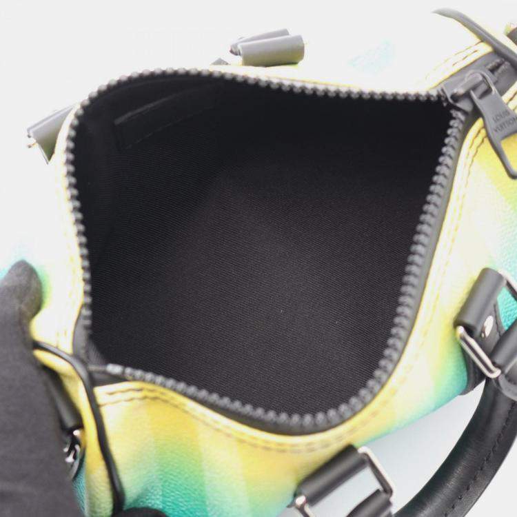 Pre Owned Louis Vuitton Keepall Xs Damier Stripes Multicolor Coated Canvas And Leather Handbag 