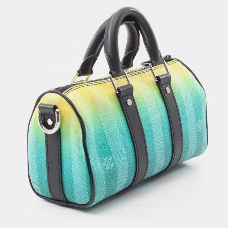 Pre Owned Louis Vuitton Keepall Xs Damier Stripes Multicolor Coated Canvas And Leather Handbag 