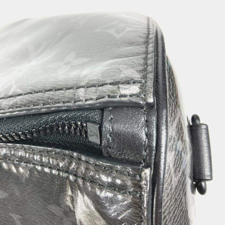 Pre Owned Louis Vuitton Monogram Eclipse Glaze Isetan Limited Keepall Bandouliere 50 2Way Bag Travel Shoulder Boston Black