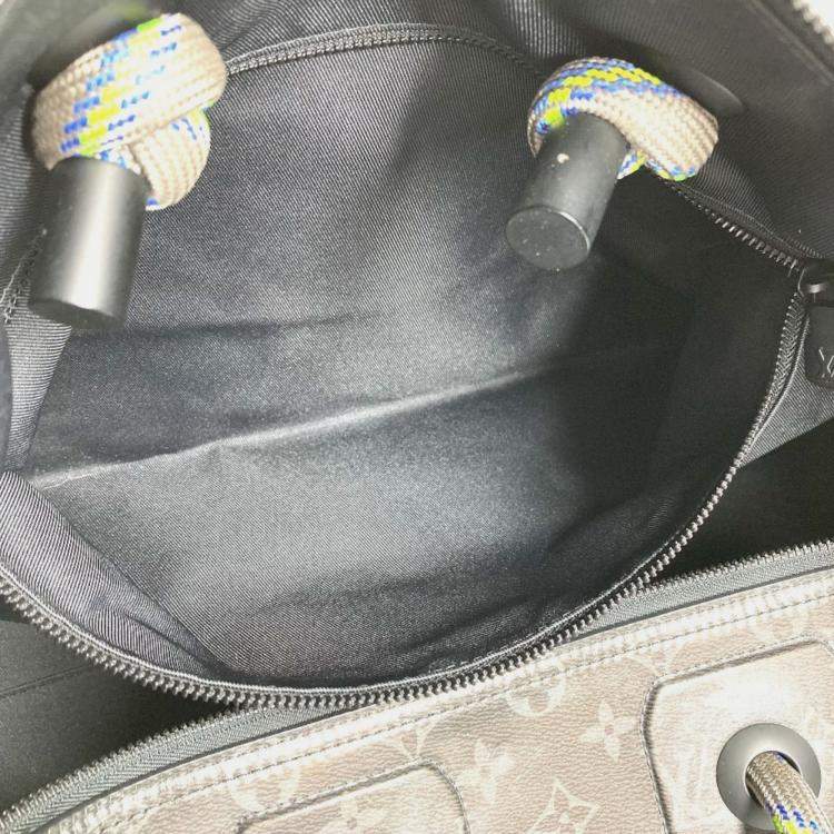 Pre Owned Louis Vuitton Monogram Eclipse Glaze Isetan Limited Keepall Bandouliere 50 2Way Bag Travel Shoulder Boston Black