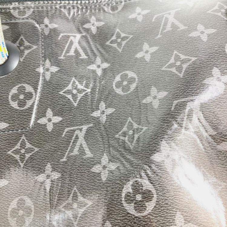 Pre Owned Louis Vuitton Monogram Eclipse Glaze Isetan Limited Keepall Bandouliere 50 2Way Bag Travel Shoulder Boston Black