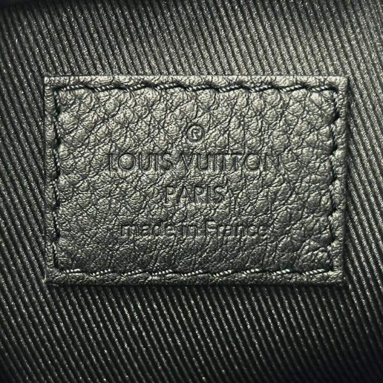 Pre Owned Louis Vuitton Monogram Shadow Shoulder Bag In Empreinte Nylon Noe Swing Noir Bucket