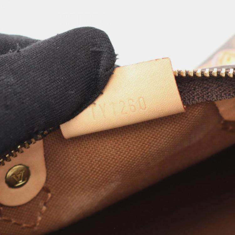 Pre Owned Louis Vuitton Nano Speedy Shoulder Bag Coated Canvas And Leather Monogram Brown