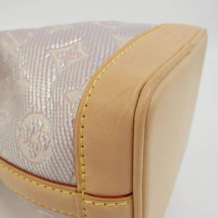 Pre Owned Louis Vuitton Monogram Laminated Jacquard Nano Noe Shoulder Bag