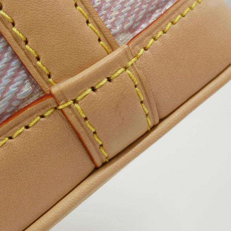 Pre Owned Louis Vuitton Monogram Laminated Jacquard Nano Noe Shoulder Bag