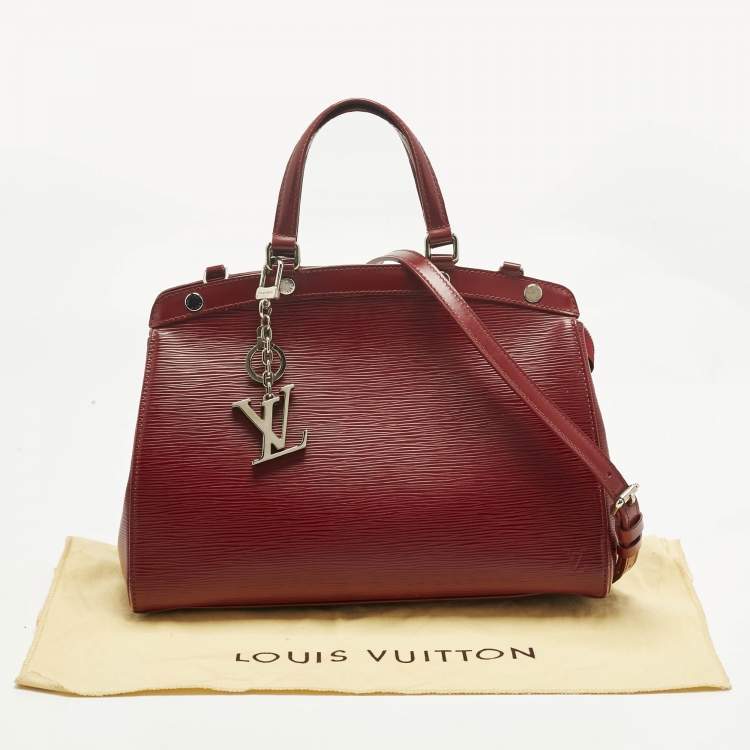 Pre Owned Louis Vuitton Red Epi Leather Brea MM Bag