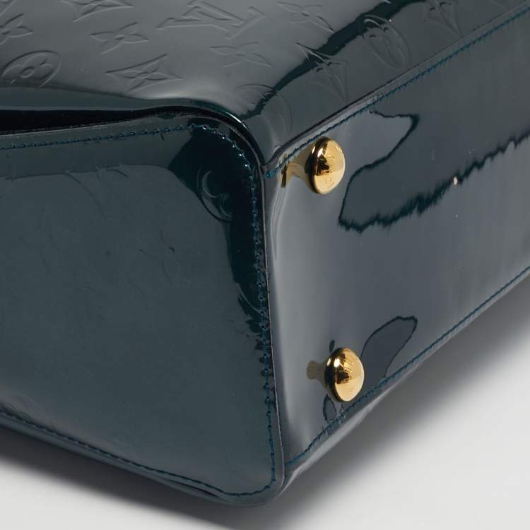 Pre Owned Louis Vuitton Blue Nuit Monogram Vernis Melrose Avenue Bag