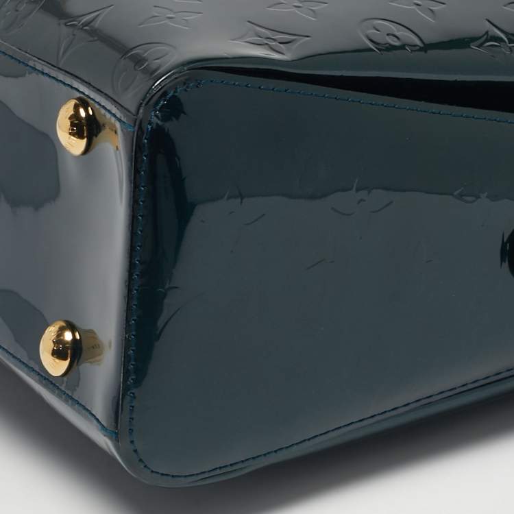 Pre Owned Louis Vuitton Blue Nuit Monogram Vernis Melrose Avenue Bag