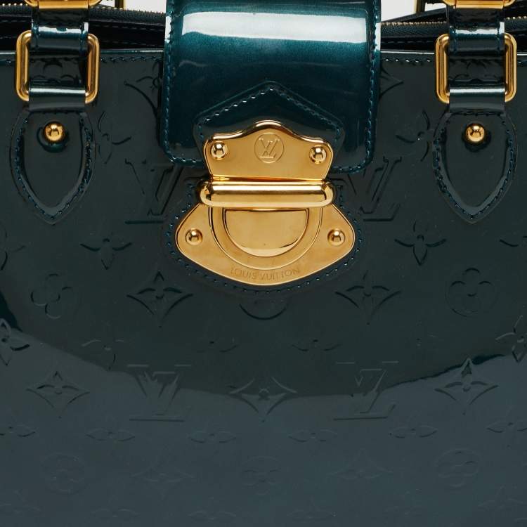 Pre Owned Louis Vuitton Blue Nuit Monogram Vernis Melrose Avenue Bag