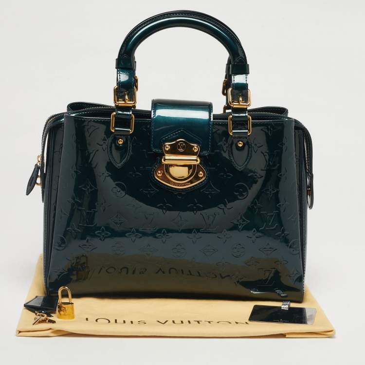 Pre Owned Louis Vuitton Blue Nuit Monogram Vernis Melrose Avenue Bag