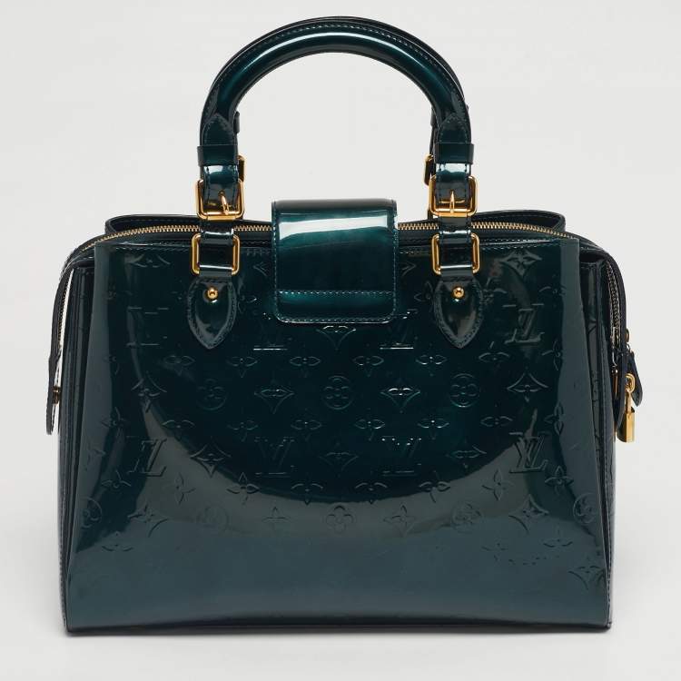 Pre Owned Louis Vuitton Blue Nuit Monogram Vernis Melrose Avenue Bag