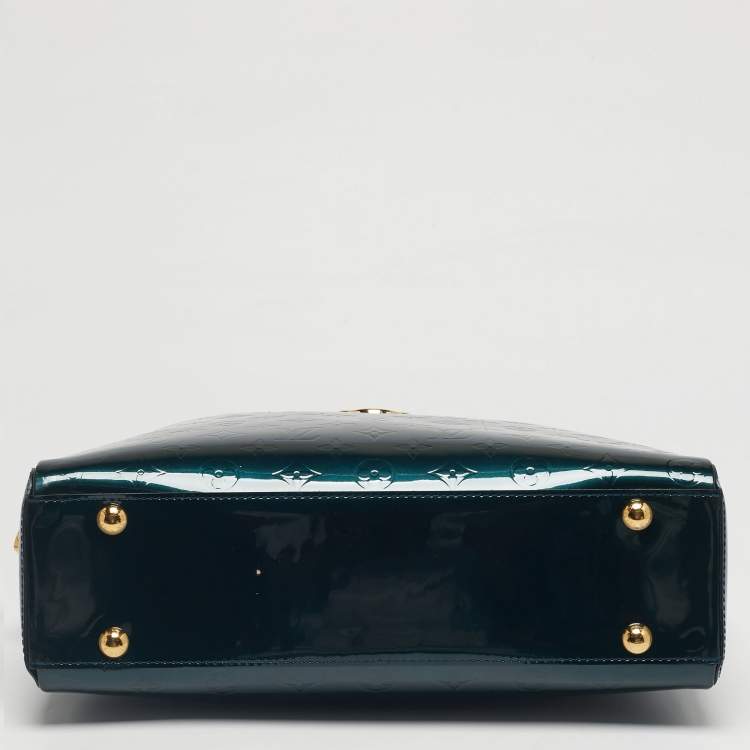 Pre Owned Louis Vuitton Blue Nuit Monogram Vernis Melrose Avenue Bag