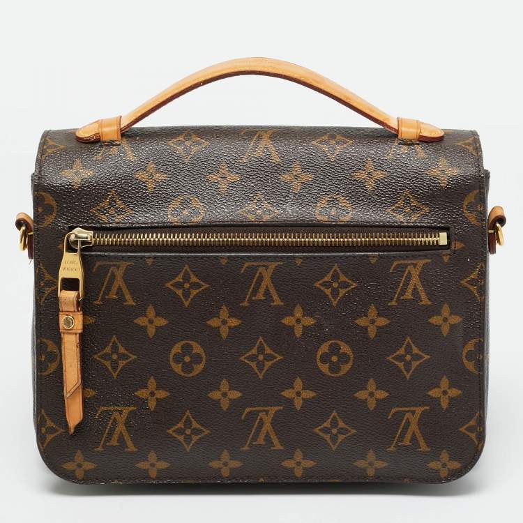 Pre Owned Louis Vuitton Monogram Canvas Pochette Metis Bag
